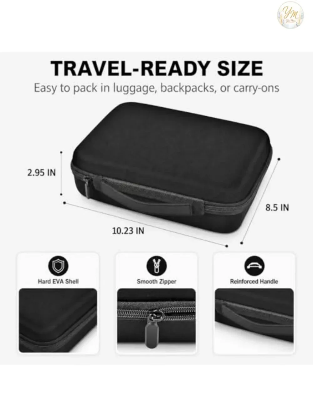 8 Slot Travel Watch Case Hard Shell EVA Velvet Interior Watch Organizer Box